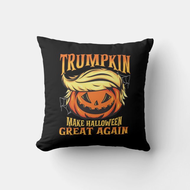 Trumpkin - Donald  Make Halloween Great Again  Cushion (Front)