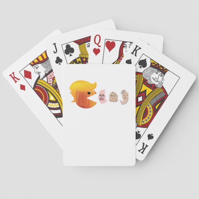 Trumpkin Eating Democrats Classic – Satirical Hall Playing Cards (Back)