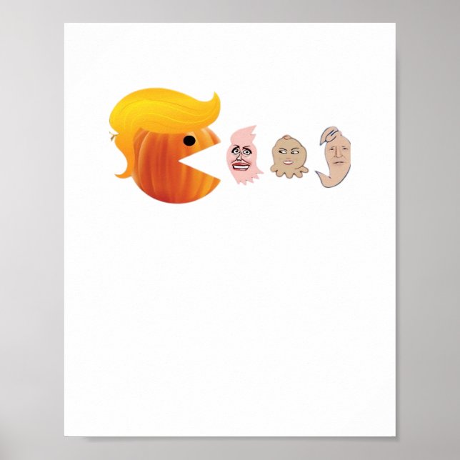 Trumpkin Eating Democrats Classic – Satirical Hall Poster (Front)