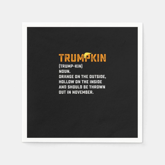 Trumpkin Funny Anti Pumpkin Napkin (Front)