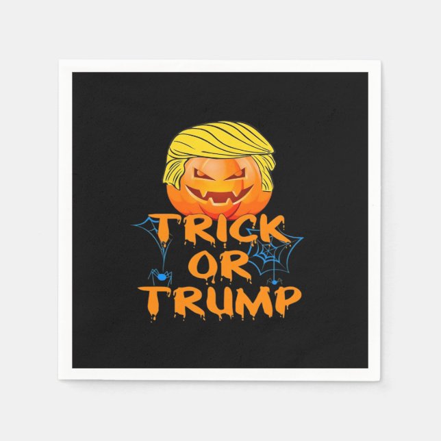 Trumpkin Funny Design For Halloween Napkin (Front)