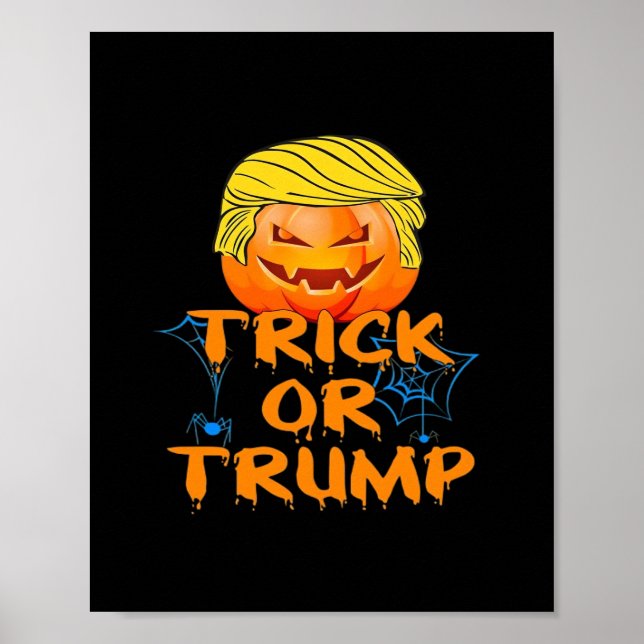 Trumpkin Funny Design For Halloween Poster (Front)