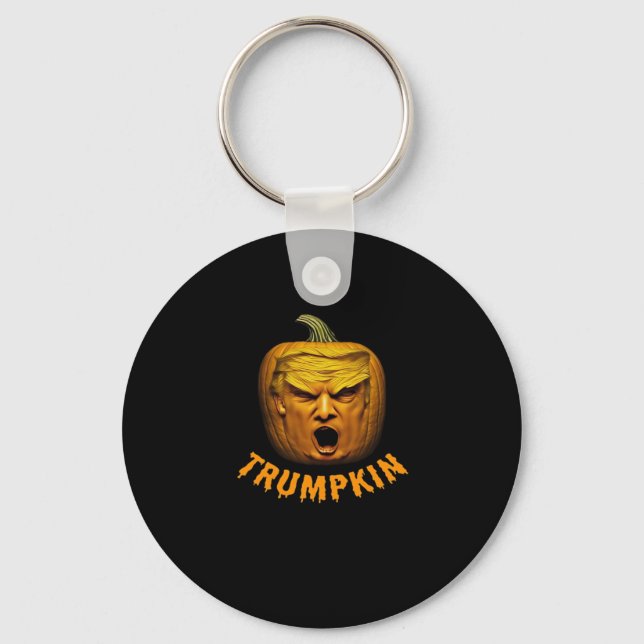 Trumpkin – Funny Donald Pumpkin Halloween Classic Key Ring (Front)
