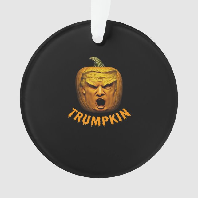 Trumpkin – Funny Donald Pumpkin Halloween Classic Ornament (Front)