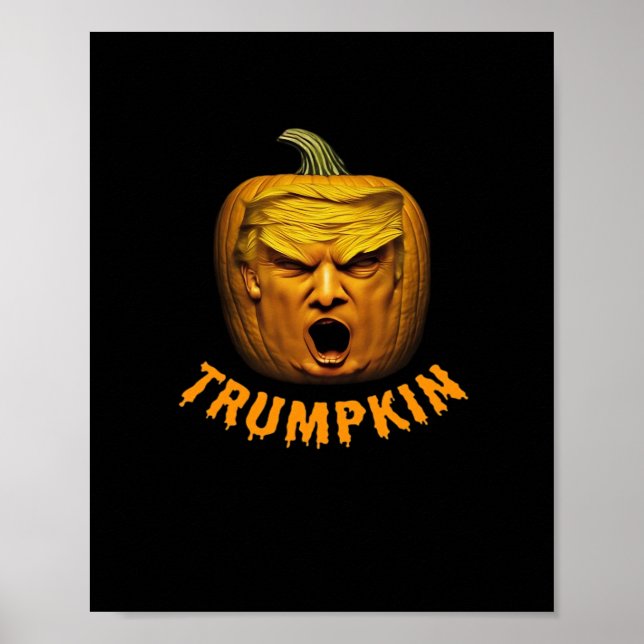 Trumpkin – Funny Donald Pumpkin Halloween Classic Poster (Front)