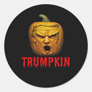 Trumpkin – Funny Donald Pumpkin Halloween  Classic Round Sticker