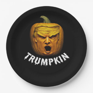 Trumpkin – Funny Donald Pumpkin Halloween Paper Plate