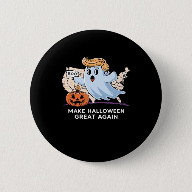 Trumpkin Funny Halloween Boo - Make Halloween Grea 6 Cm Round Badge (Front)