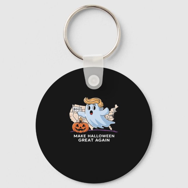 Trumpkin Funny Halloween Boo - Make Halloween Grea Key Ring (Front)
