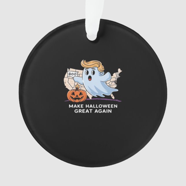 Trumpkin Funny Halloween Boo - Make Halloween Grea Ornament (Front)