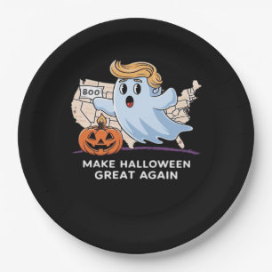Trumpkin Funny Halloween Boo - Make Halloween Grea Paper Plate