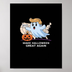 Trumpkin Funny Halloween Boo - Make Halloween Grea Poster