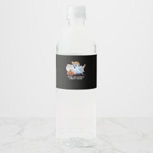 Trumpkin Funny Halloween Boo - Make Halloween Grea Water Bottle Label