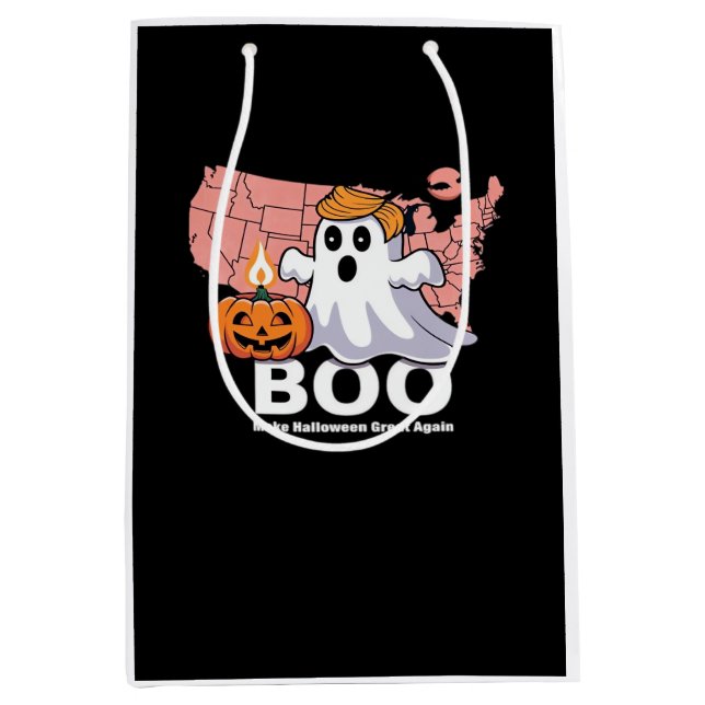 Trumpkin Funny Halloween Boo - Pumpkin Trumpkin Medium Gift Bag (Front)