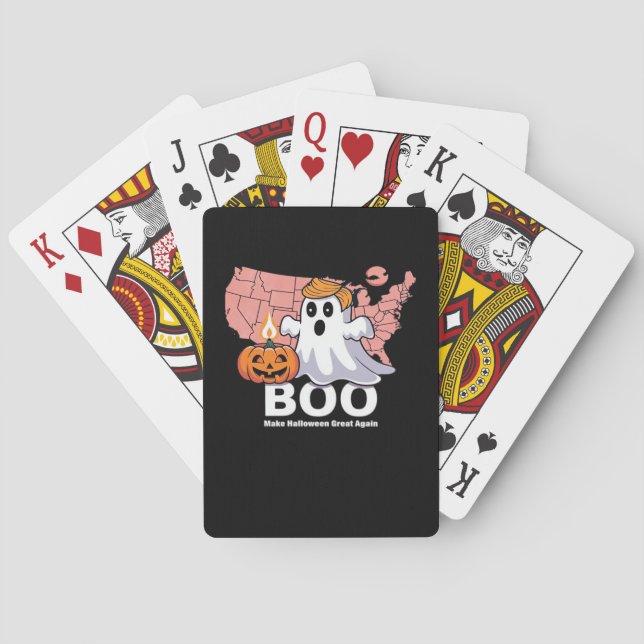 Trumpkin Funny Halloween Boo - Pumpkin Trumpkin Playing Cards (Back)