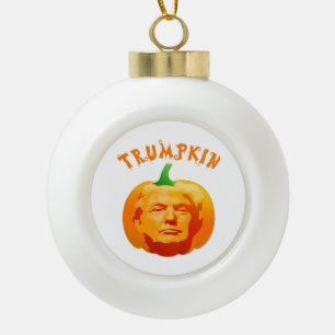 Trumpkin Funny Halloween Costume – Retro MAGA Styl Ceramic Ball Christmas Ornament