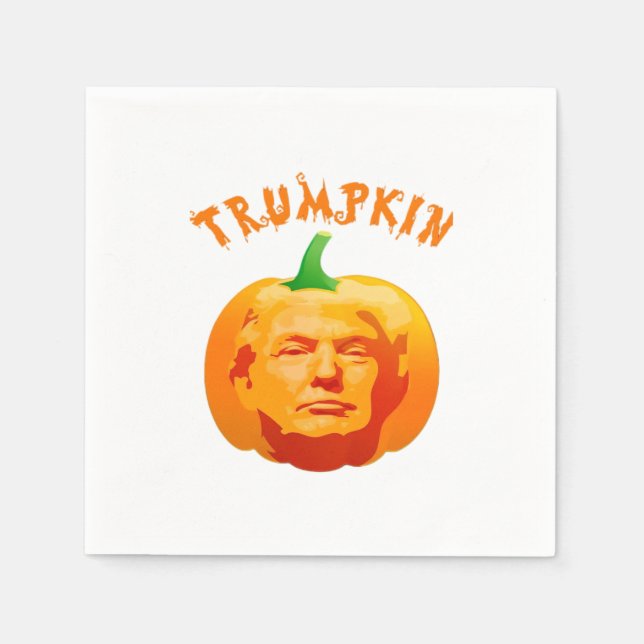 Trumpkin Funny Halloween Costume – Retro MAGA Styl Napkin (Front)
