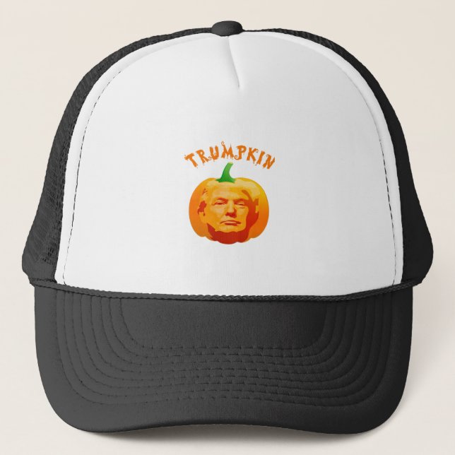 Trumpkin Funny Halloween Costume – Retro MAGA Styl Trucker Hat (Front)