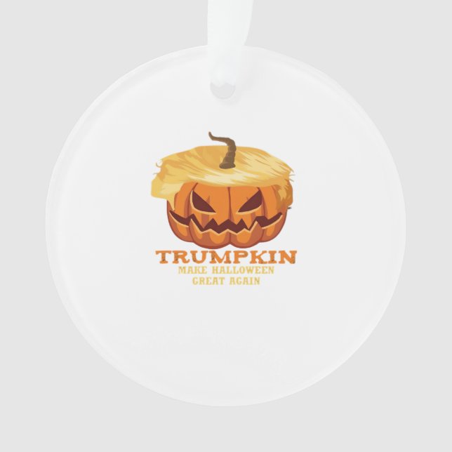 Trumpkin Funny Halloween Pumpkin – Classic Costume Ornament (Front)