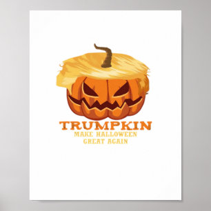 Trumpkin Funny Halloween Pumpkin – Classic Costume Poster