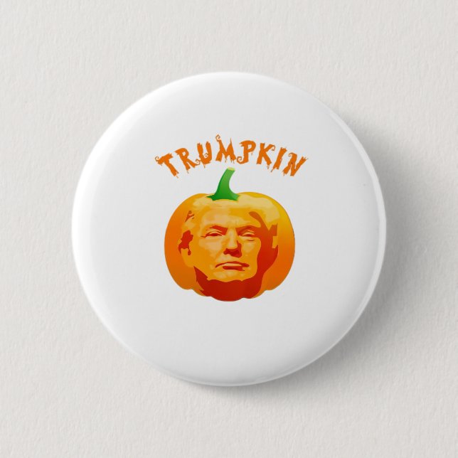 Trumpkin Funny Halloween – Spooky Parody Edition 6 Cm Round Badge (Front)