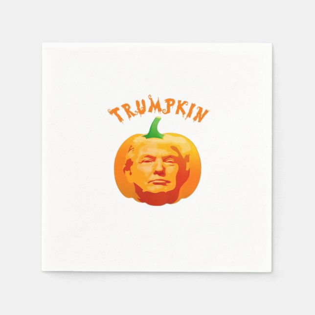 Trumpkin Funny Halloween – Spooky Parody Edition Napkin (Front)