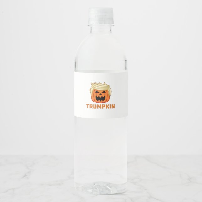 Trumpkin – Funny Parody Slogan Water Bottle Label (Front)