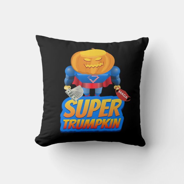 Trumpkin Funny Pumpkin Head Halloween Costume Clas Cushion (Front)