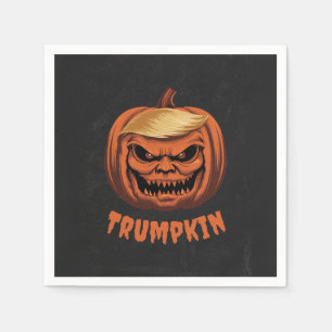 Trumpkin - Grinning Donald Trump Halloween Pumpkin Napkin