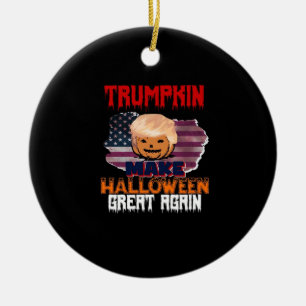 Trumpkin Halloween Classic Ceramic Tree Decoration