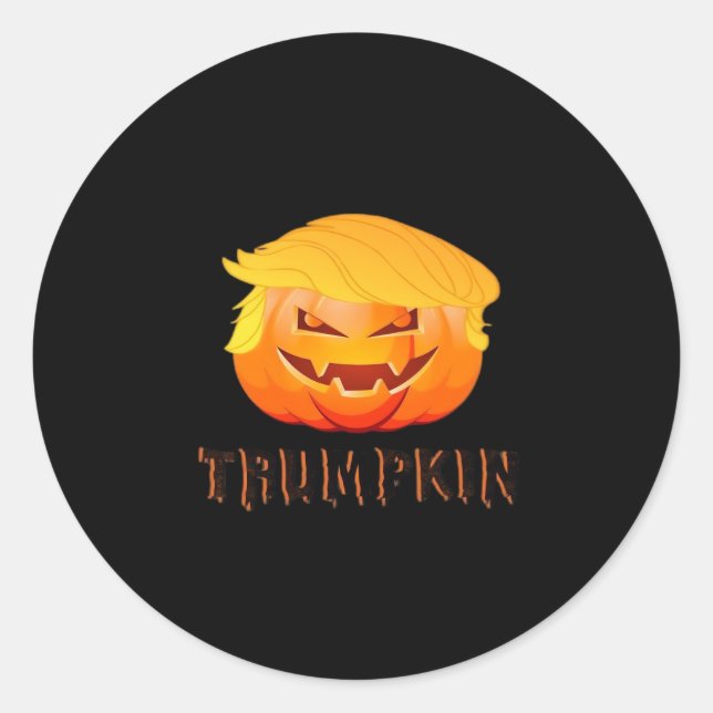 Trumpkin Halloween Classic Classic Round Sticker (Front)