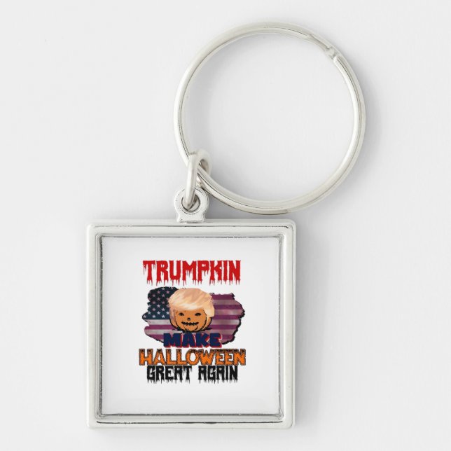 Trumpkin Halloween Classic Key Ring (Front)