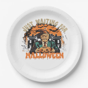 Trumpkin Halloween Classic Paper Plate