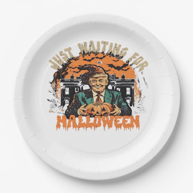 Trumpkin Halloween Classic Paper Plate (Front)