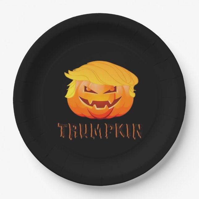 Trumpkin Halloween Classic Paper Plate (Front)