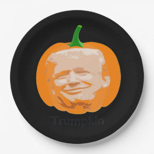 Trumpkin Halloween Classic Paper Plate