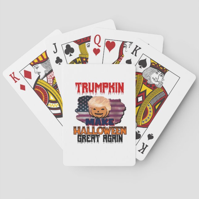 Trumpkin Halloween Classic Playing Cards (Back)