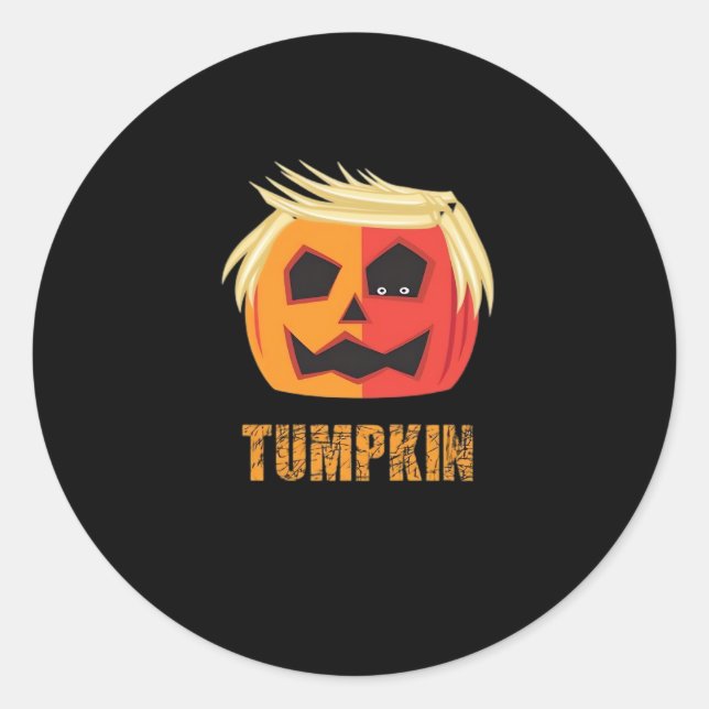 Trumpkin Halloween  Classic Round Sticker (Front)