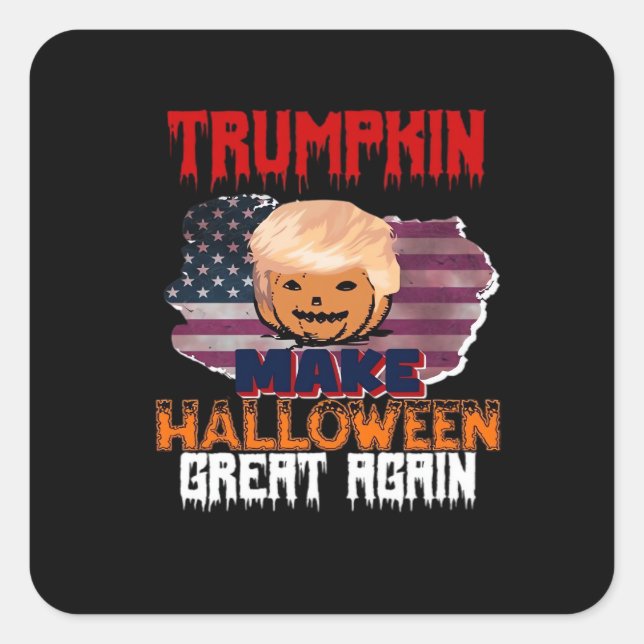 Trumpkin Halloween Classic Square Sticker (Front)
