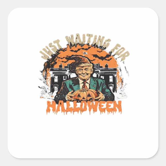 Trumpkin Halloween Classic Square Sticker (Front)