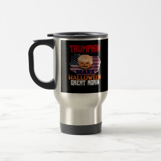 Trumpkin Halloween Classic Travel Mug (Left)