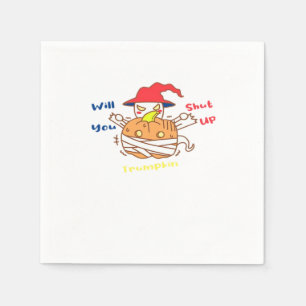 Trumpkin Halloween Election Debate And Joe Biden Napkin