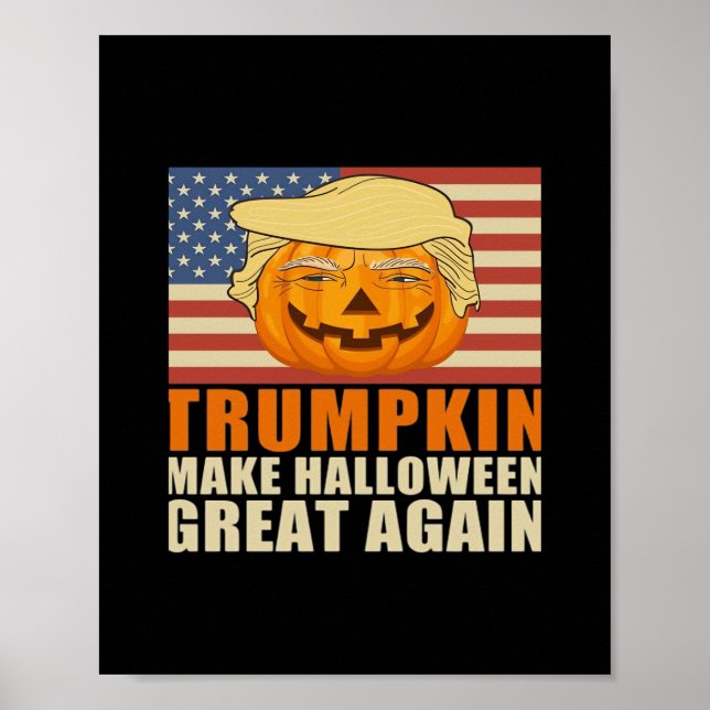 Trumpkin Halloween Funny Classic & Basic Design Poster (Front)
