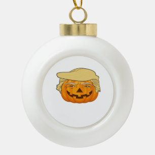 Trumpkin Halloween Funny Classic – Basic Fall Slot Ceramic Ball Christmas Ornament
