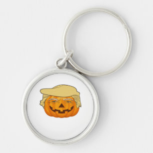 Trumpkin Halloween Funny Classic – Basic Fall Slot Key Ring