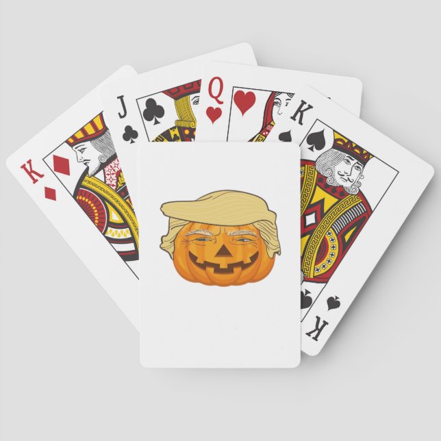 Trumpkin Halloween Funny Classic – Basic Fall Slot Playing Cards (Back)