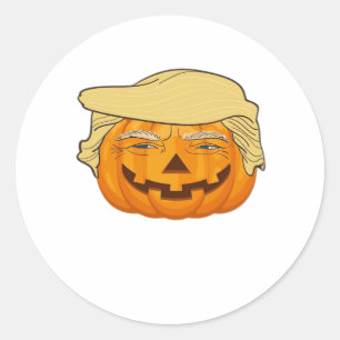 Trumpkin Halloween Funny Classic – Basic Fall Slot Round Sticker