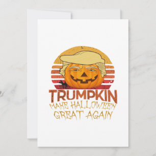 Trumpkin Halloween Funny Classic Holiday Card