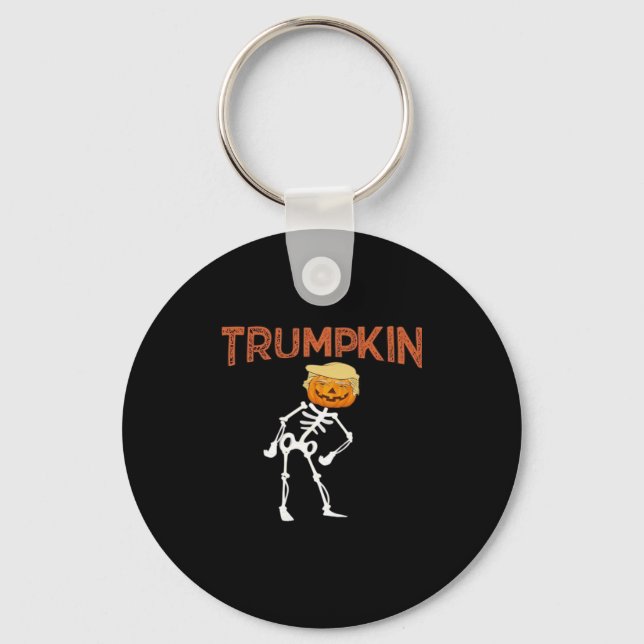 Trumpkin Halloween Funny Classic Key Ring (Front)