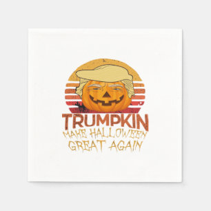 Trumpkin Halloween Funny Classic Napkin